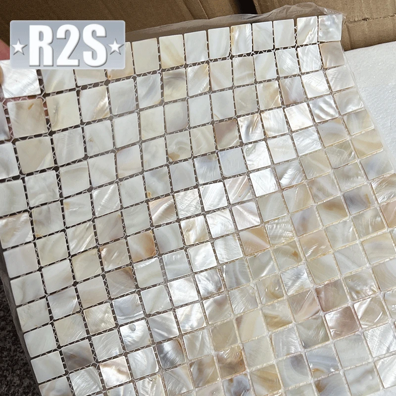 Shell Mosaic Mother of Pearl Natural Kitchen Backsplash Wallpaper Tile Bathroom Background Shower Decorative Wall Tiles Sheet mother pearl mosaic tiles