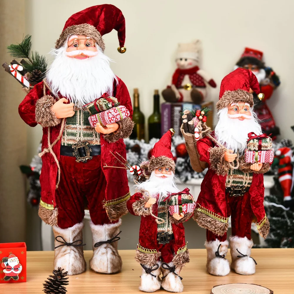 

2020 New Santa Claus 60cm Merry Christmas Decorations for Home Plush Doll Children's New Year Toy Gift Navidad Natal Home Decor