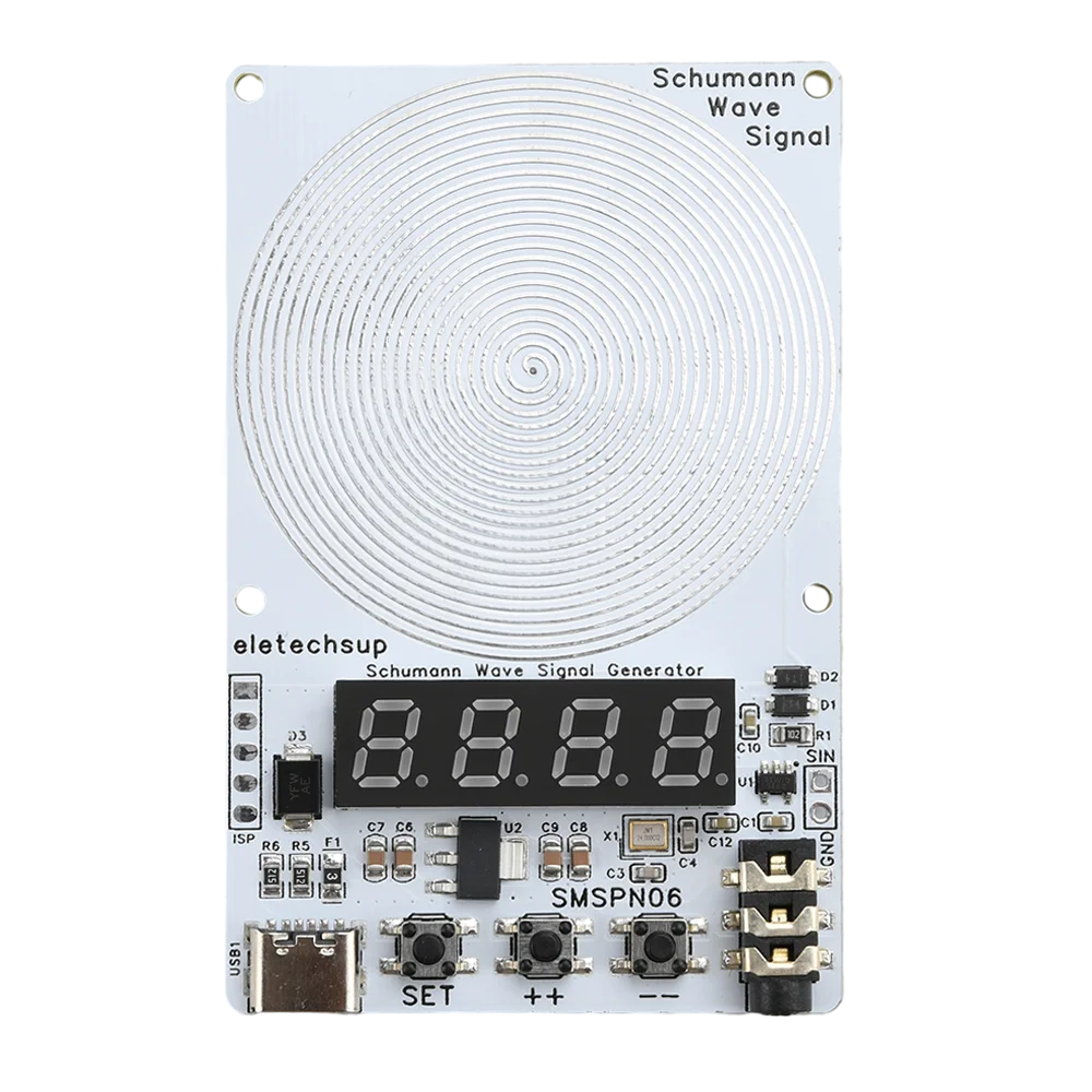 Adjustable Sine Wave Schumann Wave Generator with Green Display