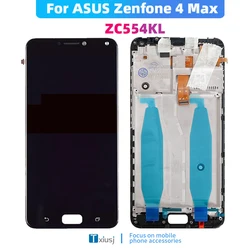 Écran tactile LCD avec cadre, Hébergements eur, pièces de rechange, ASUS Zenfone 4 Max, ZC554KL, X001D, 5.5 pouces, original