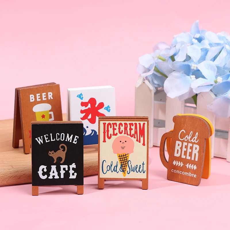 

1:12 миниатюрный кукольный домик, кофейня, декоративная доска с уведомлениями, аксессуары для мебели, декор для кукольного дома, детские игрушки для ролевых игр