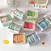 5pcs/Box Retro Geometry Washi Tape Set Diary DIY Decoration Student Stickers Korean Stationery Office Supplies Peach 1