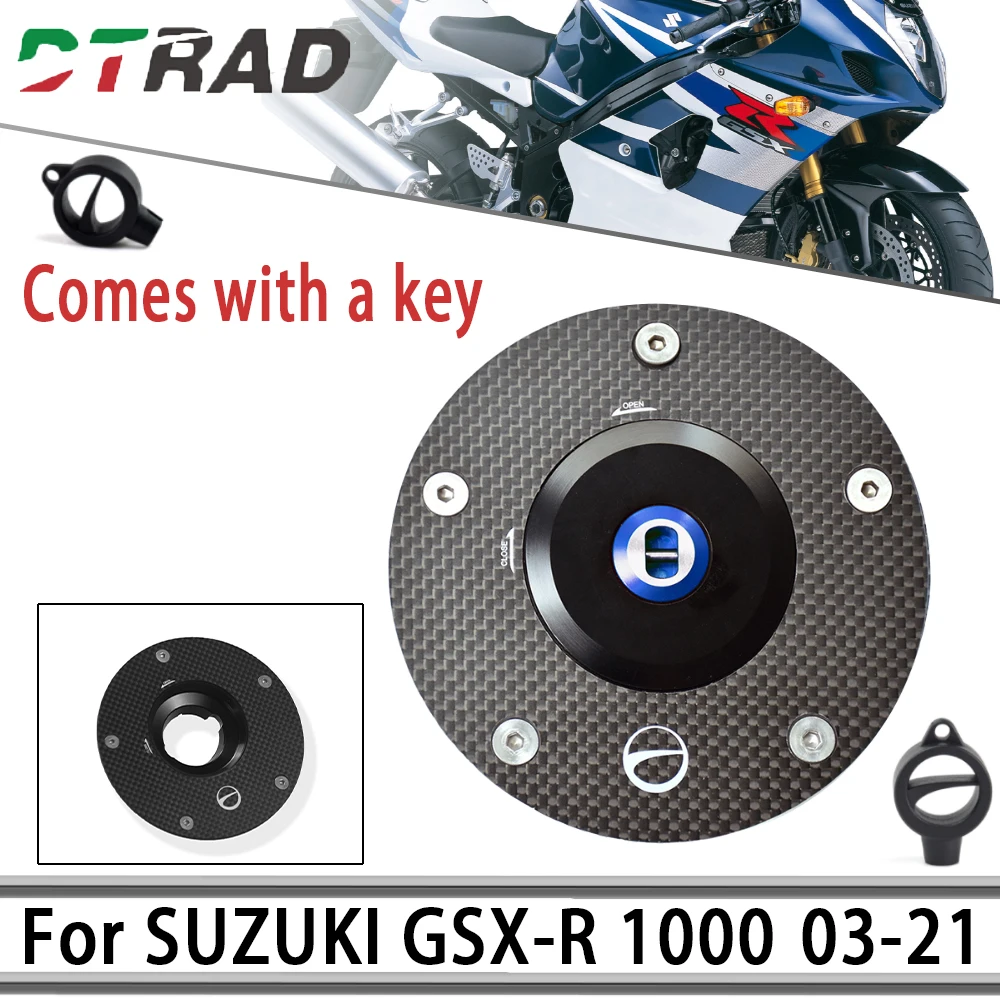 Cnc Per Suzuki Gsx-R 1000 03-21/Sv 650 03-20 Accessori Moto Antifurto In Lega Di Alluminio E Carbonio Brasatura Tappo Serbatoio Carburante