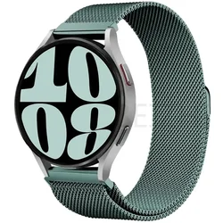Milanese Loop Magnetic Metal Bracelet Strap for 22MM watch band (Pine Green 17)