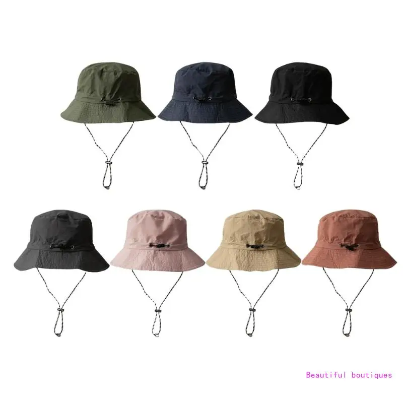 

Adult Waterproof Bucket Hat Foldable Fishing Hiking Hat Quick Drying Teens Hat DropShip