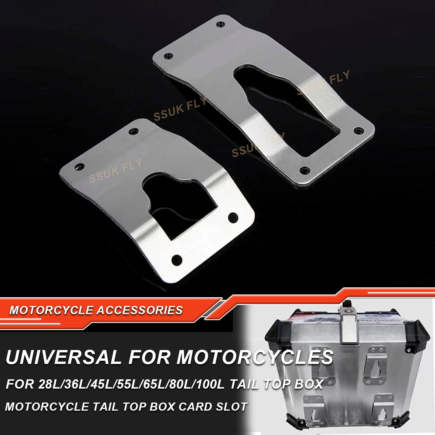 Universal Motorcycle Top Case Base Plate Quick Release Mount Slot Tail Side Box Rear Trunk Luggage Case Installation Parts