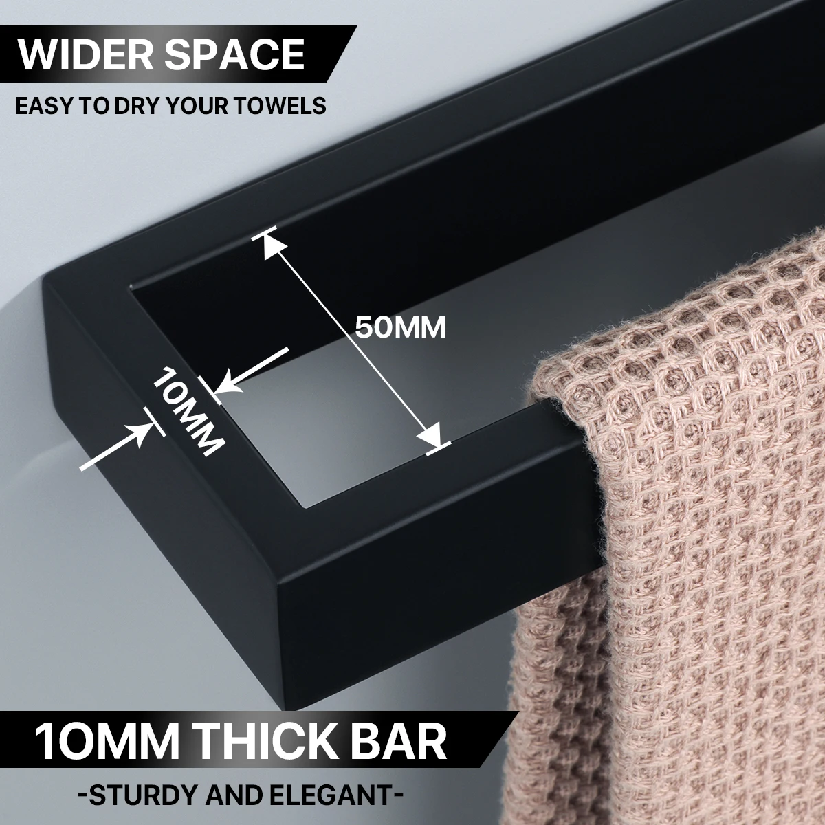 Towel rack towel holder 26/40cm towel ring towel hanger bath holder wall hanging bar 304 stainless steel bathroom shelf storage rack