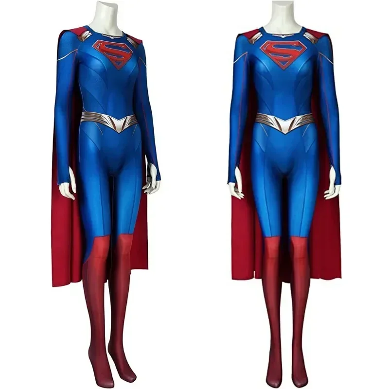 

Movie Superhero Cosplay Blue Bodysuit SuperWomen Zentai Costumes SuperGirl Cos Jumpsuit Aldult Outfits Halloween Carnival Party