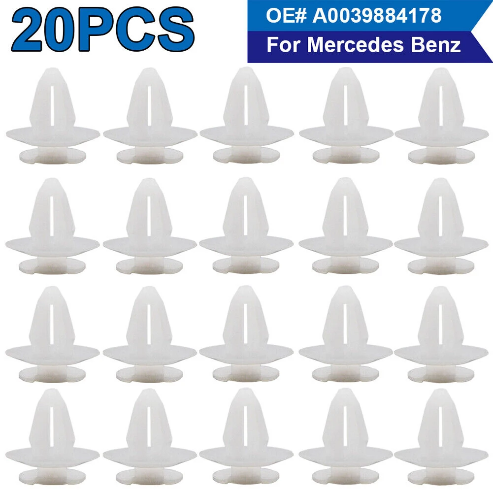 

Trim Retainer Door Panel Clips 20pcs 39884178 A0039884178 Fastener Fixing Trim Nylon High Quality For Mercedes-Benz