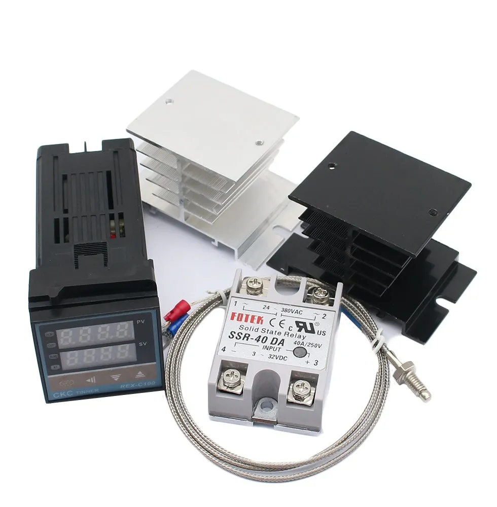 Digital Pid Controlador de Temperatura Termostato Ssr Saída Max.40a Ssr Relé k Sonda Termopar Alta Qualidade Rex-c100