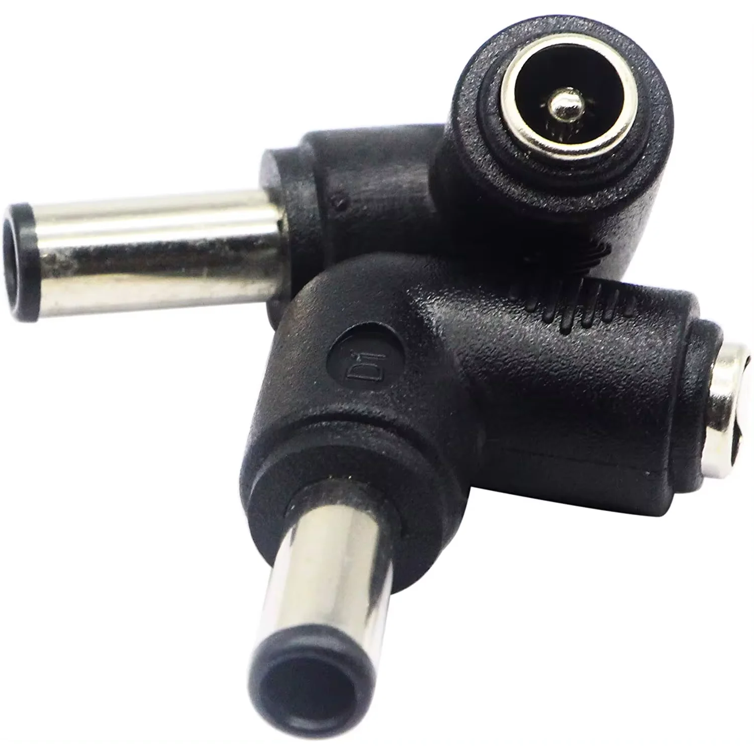 2pack DC6.0x4.3mm Male 90 Degree Angle to DC5.5x2.1mm Female Adapter DC Barrel Power Jack Charging Cable Connector for Tablet