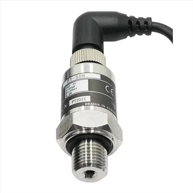 PT-506 Water Pump Pressure Sensor Transmitter 0-2.5MPa 4-20mA 24VDC G1/4 Elbow H