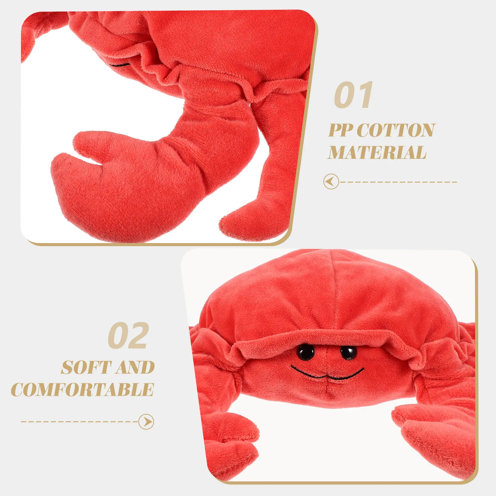 손 인형 게 귀여운 봉제 인형 부드러운 면 소재 유치원 이야기 교육용 인터랙티브 인형 어린이 부모 자녀 놀이용