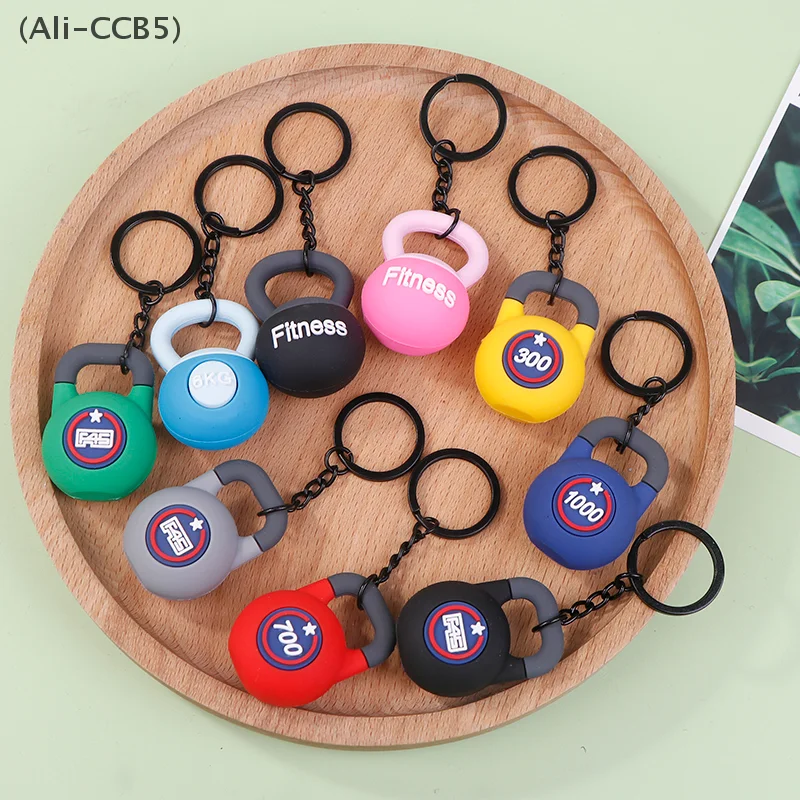 Mini Kettlebell Creative Pendant Fitness Fashion Accessories Backpack Ornaments Keychain Sports Charm Gym Craft Souvenir