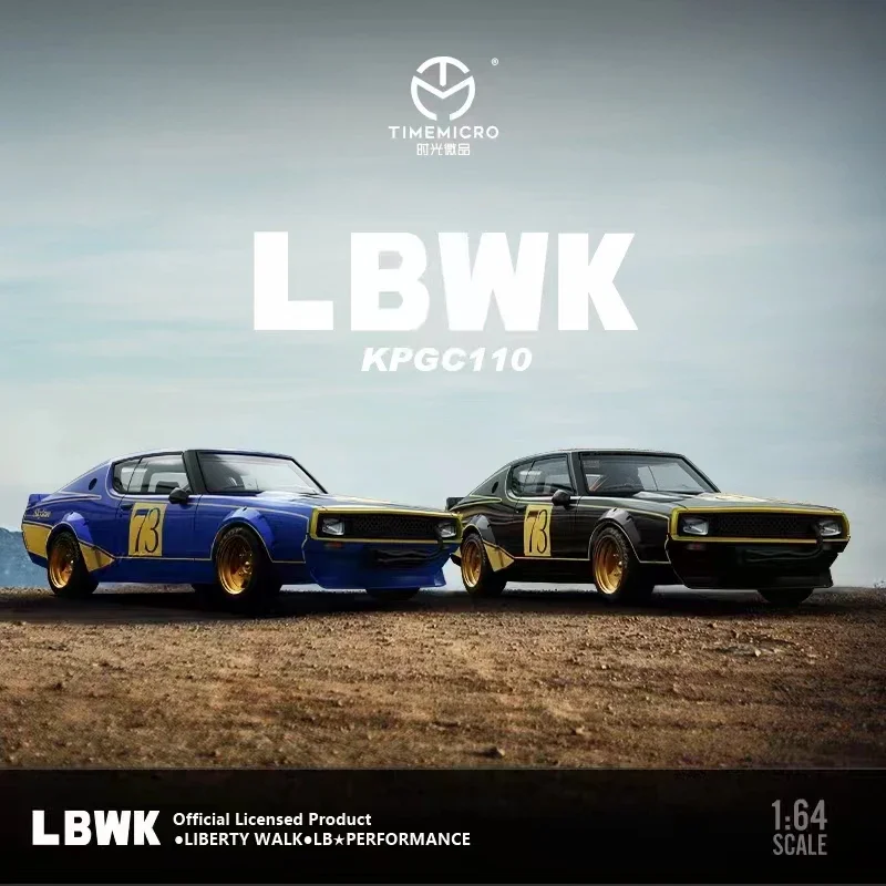

Time Micro 1:64 Model Car LBWK KPGC110 Alloy Die-cast Vehicle-Blue&Black