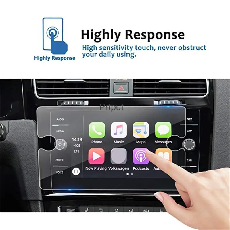 Screen Protector Film 8 Inch Tempered Glass For Volkswagen VW Golf7/GTI/GTE/GTD8