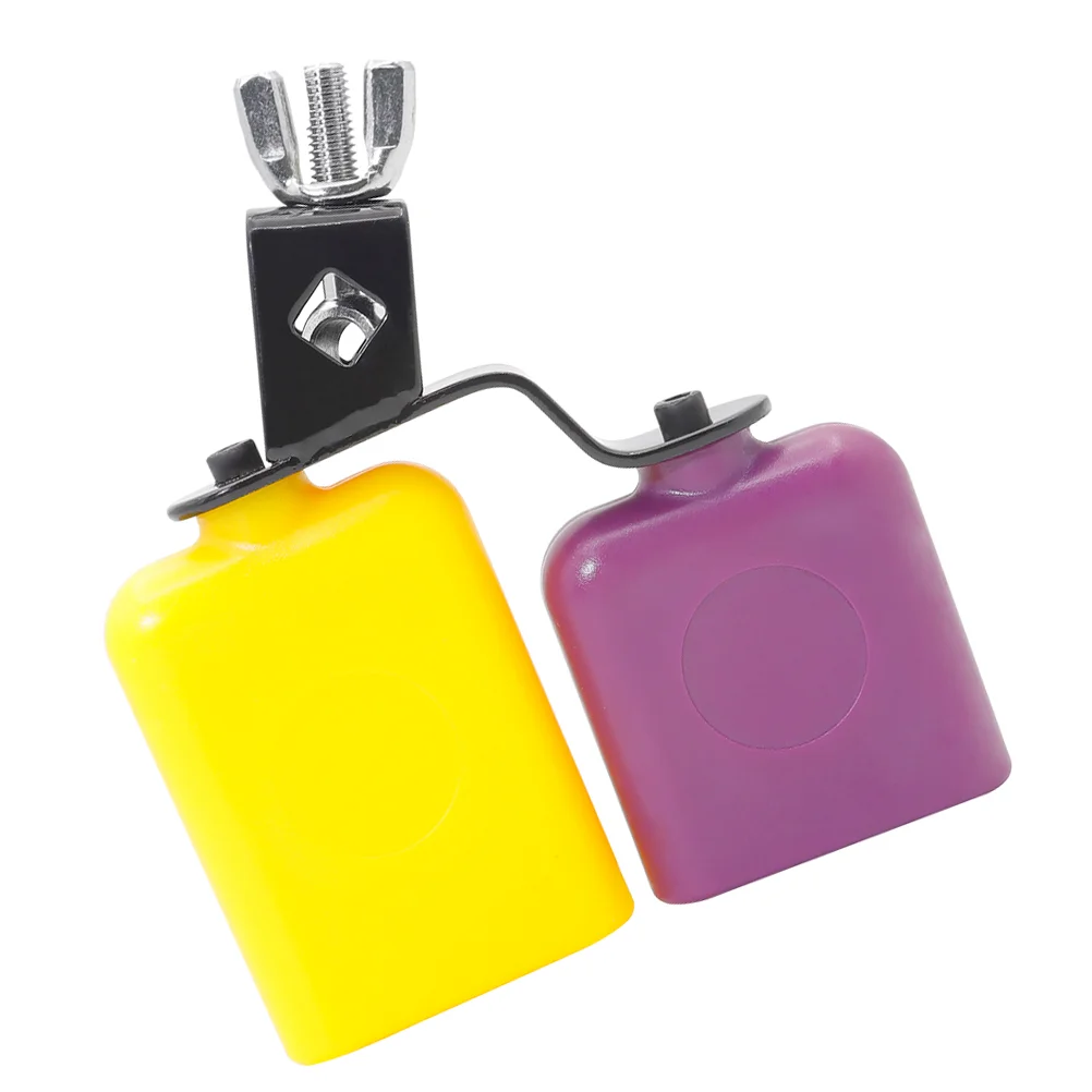 

High Low Tone Cowbell Color Drum Cowbell Clapper Set Pitched Durable Treble Jazz Drum ABS Bell Percussion Drums Part Accessories