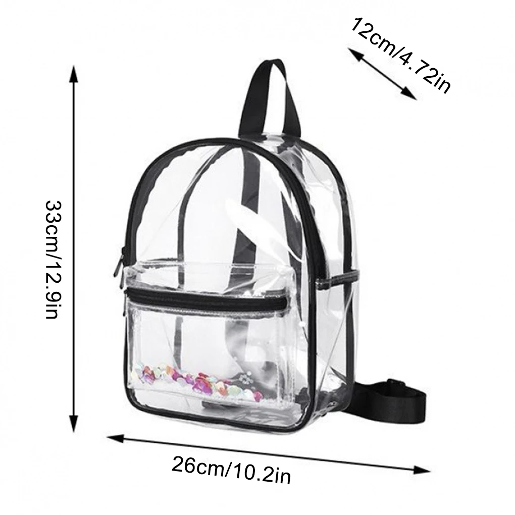 PVC Bag Organizer - Belongings Visible And Organized Waterproof Outdoor Clear Shoulder Bag green small size