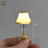 1pc 1:20 Mini Lighting Table Lamp Floor Lamp for Dollhouse Bedroom Dollhouse Miniatures Accessories Toy For Children 1