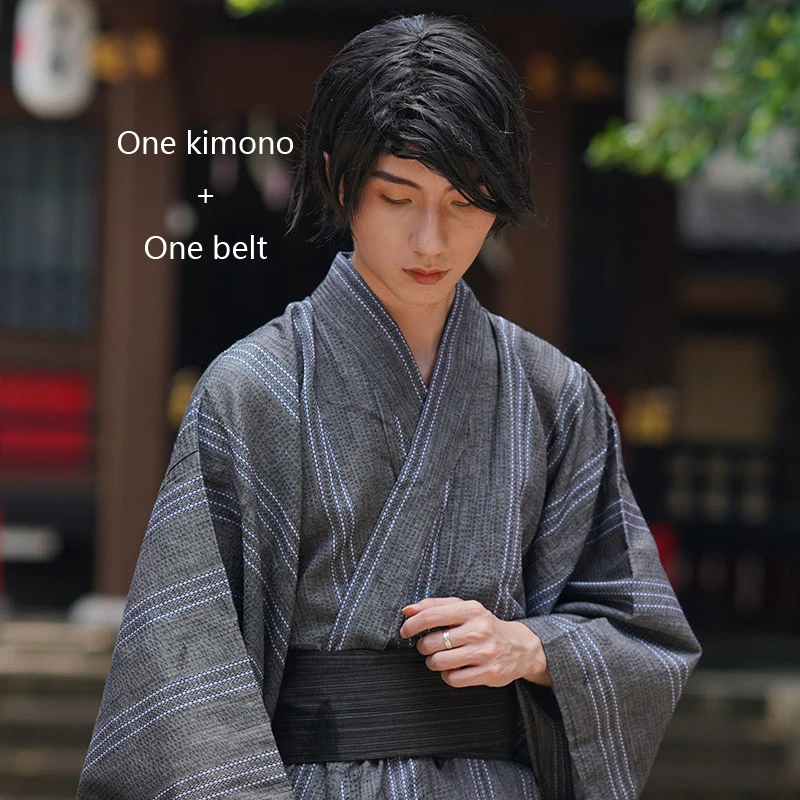 Vintage Men Kimono Gown Classic Anime Samurai Cosplay Costumes Japanese  Style Male Yukata Kimonos Robe Gowns Stage Show Dress From Lianlizhi, $83.5