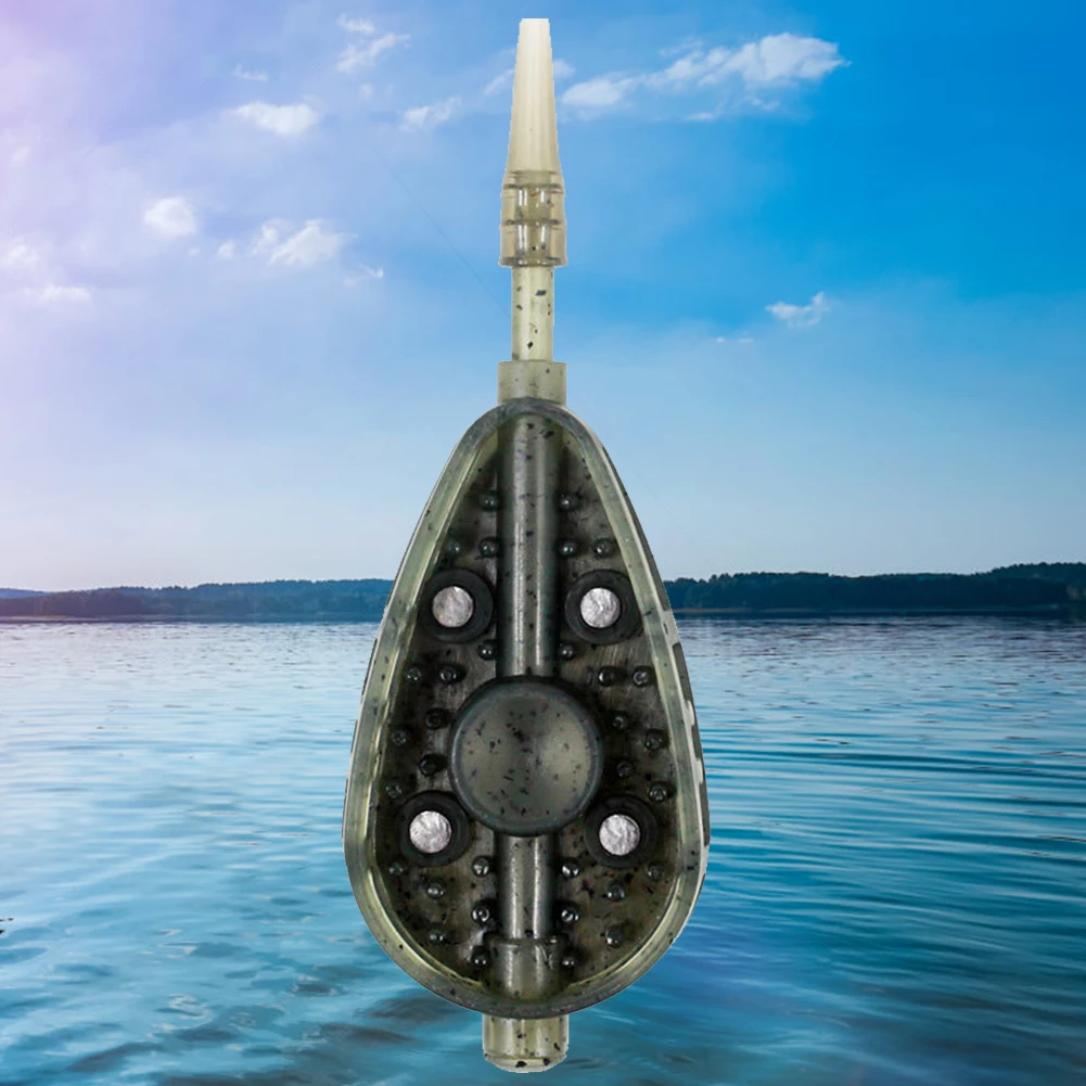 Fishing Lure Inline Method Feeder Portable Bait Thrower Mould 3.58in for Carp Fishing Bait Holder Tool