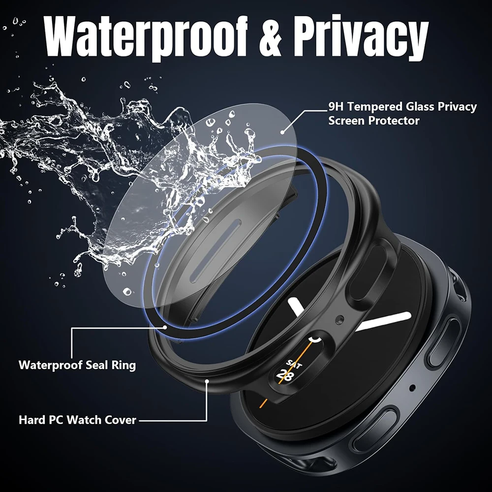 Premium Tempered Glass PC Watch Case with Screen Protector