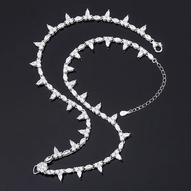 

Explosion Flash High Setting Heavy Industry Versatile Chain Imported Carbon Diamond Collarbone Dinner Bride 925 S