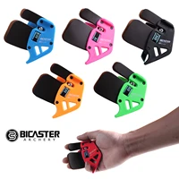 Bicaster Archery Finger Tab XS/S/M/L Right Handed Finger Guard Genuine Cowhide For Beginner and Children 1