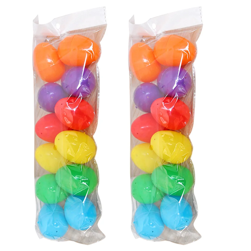 

24PCS Colorful Plastic Egg Shell Easter Decoration Festival Crafts Plastic Egg