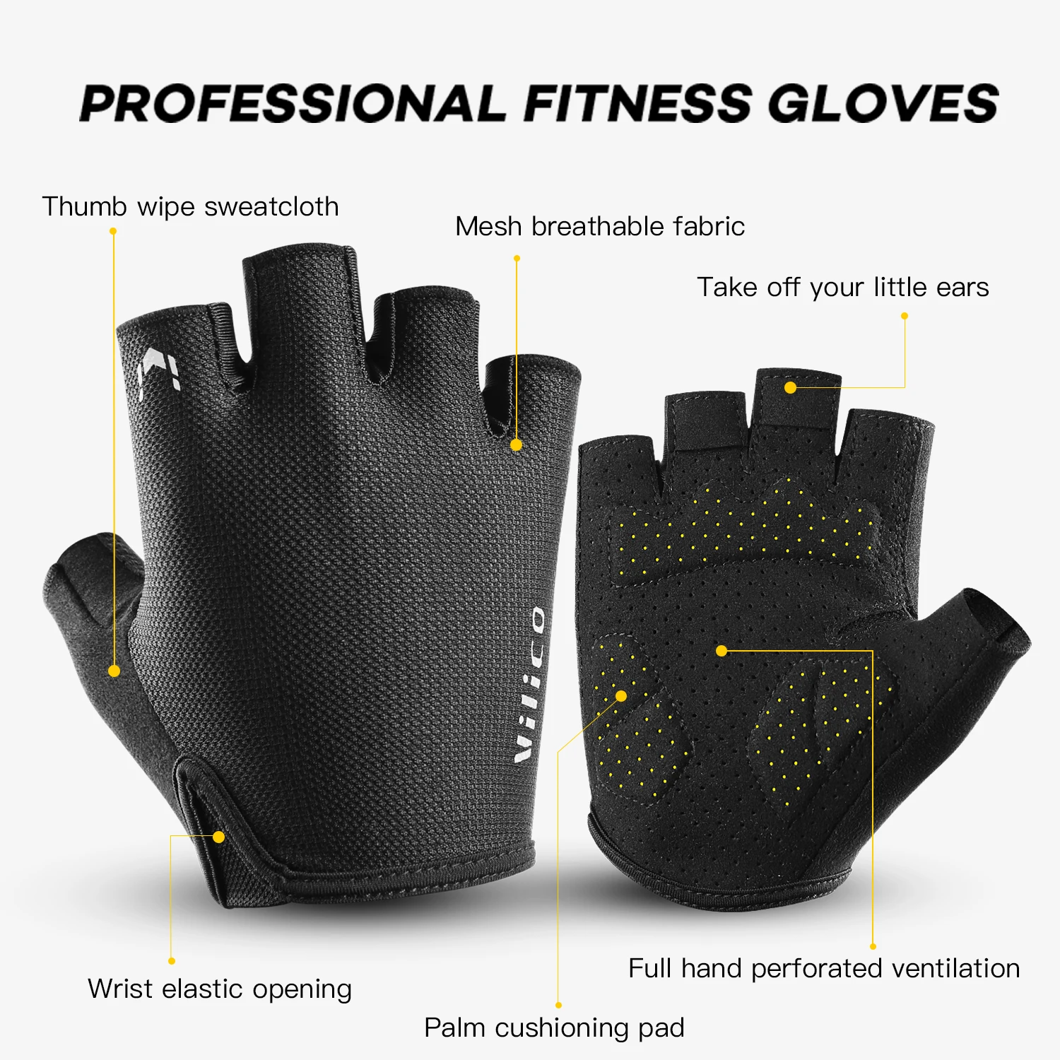 Cycling Gloves,Outdoor Sports And Fitness Half Finger Gloves,Iron Rolling,Wear-Resistant,Anti Slip,Breathable Fishing Gloves