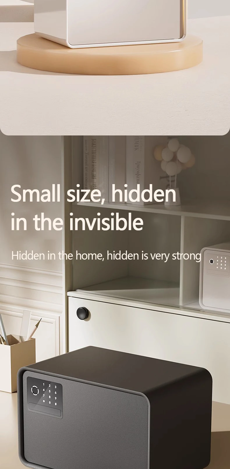 All steel fingerprint password safe New safe small automatic door safe box 20/25cm anti-theft password key safe Jewelry safe