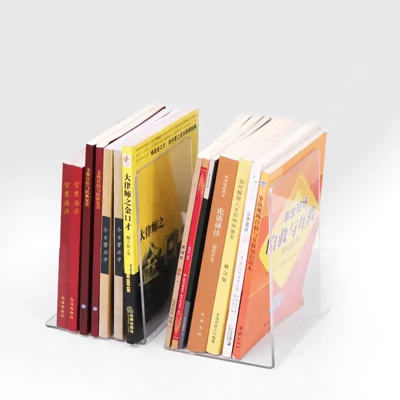 투명 아크릴 책꽂이 스탠드 책꽂이, 책상 장식 보관대, 책꽂이 책 거치대, 학교 문구