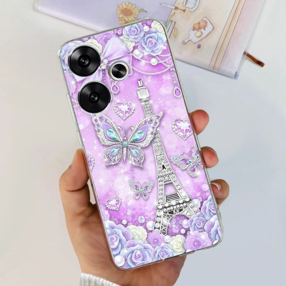 Stylish Painted Soft Silicone Phone Case - 6.79'' Protective Back Cover