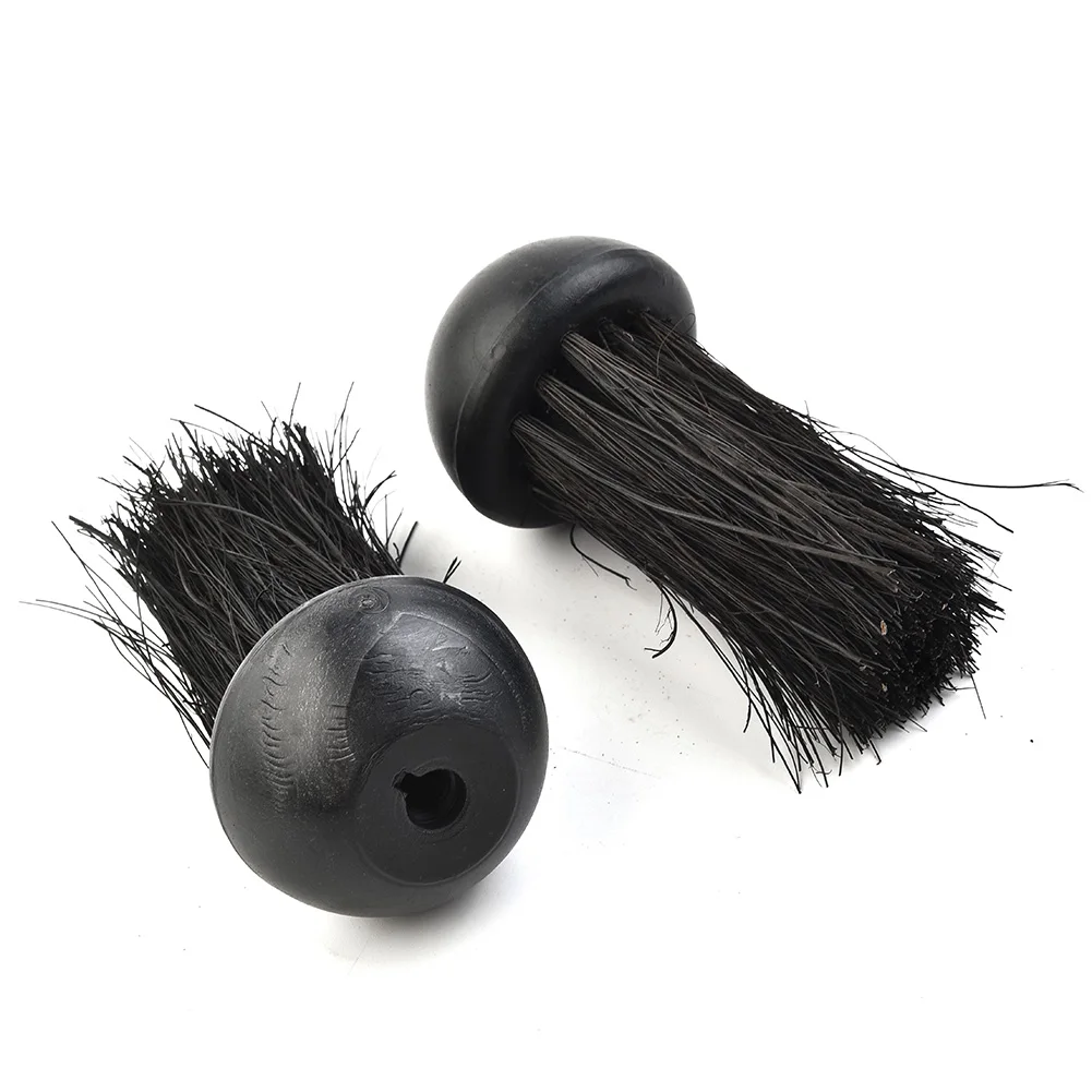 

Hearth Brush Head Fireplace Brush Home Replacement Round 2 Pcs Coconut Palm Bristles Fireside Hair Length 7.5cm