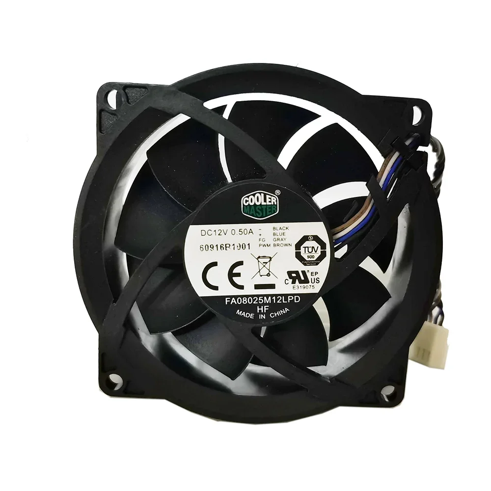 

NEW For CoolerMaster FA08025M12LPD 12V 0.50A 804057-001 80*80*25mm Cooling Fan 4pin Cooling Fan Processor Cooler Heatsink Fan