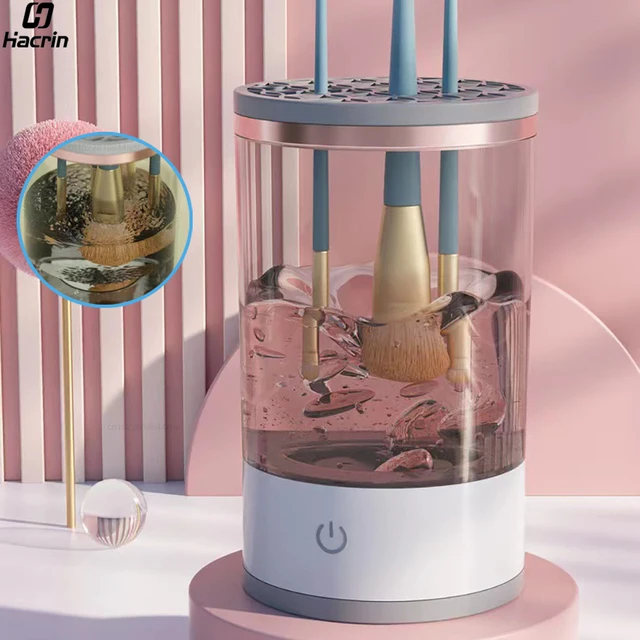Electric Makeup Brush Cleaner Automatic Makeup Brush Cleaner USB Portable Cosmetic Makeup Brush Washing Machine Rotary Cleaning 1