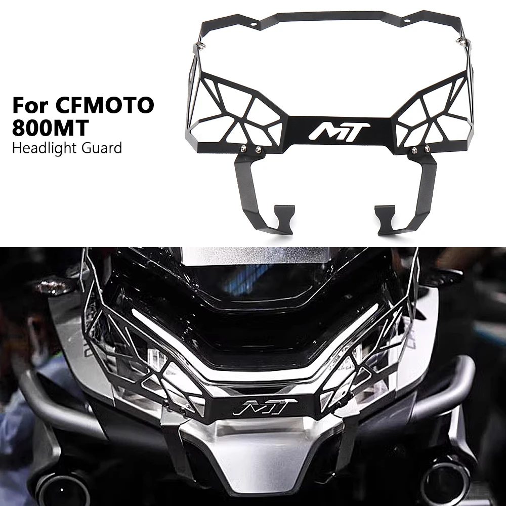 New Motorcycle Black Headlight Head Guard Protector Cover Protection Grill Per Cfmoto 800Mt 800Mt 800 Mt 800 Mt
