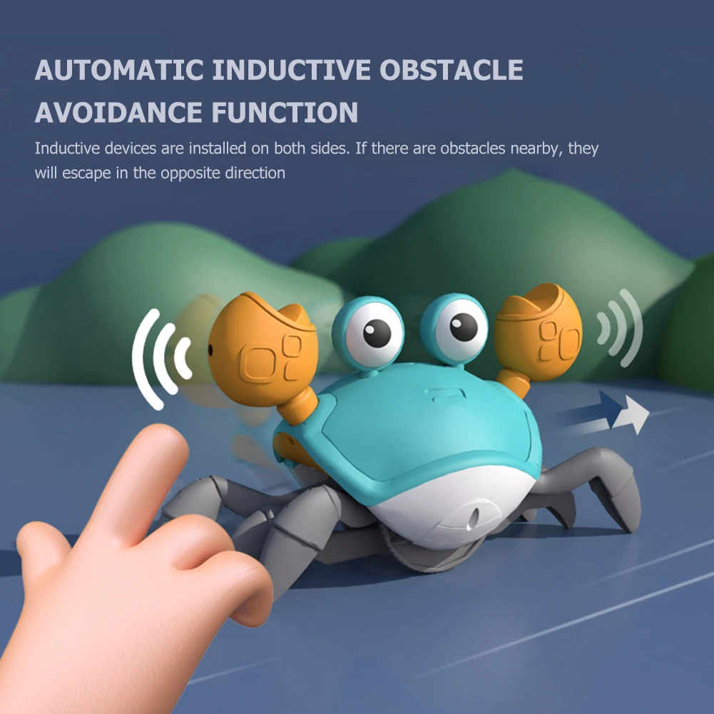 New Crawling Crab Baby Toy Automatically Avoid Obstacles Baby Interactive Toy Crawling Interactive Escape Crabs Walking Dancing 4
