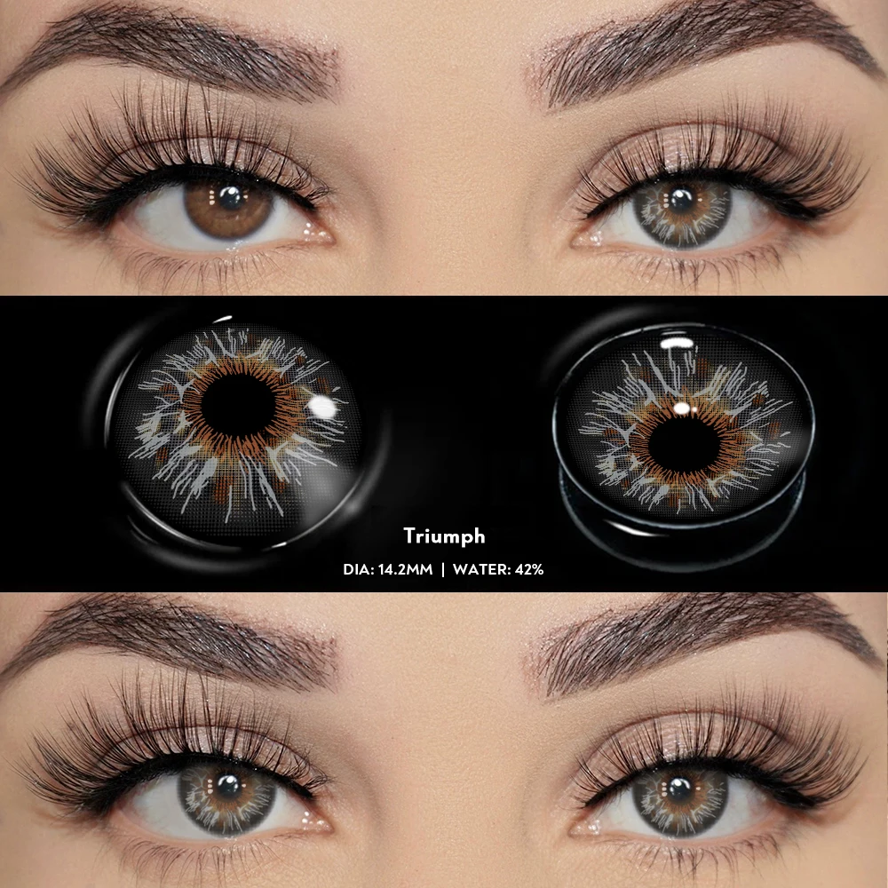 Vibrant Colorful Contact Lenses - Beauty Green, Fashion Blue, and Natural Brown Tones