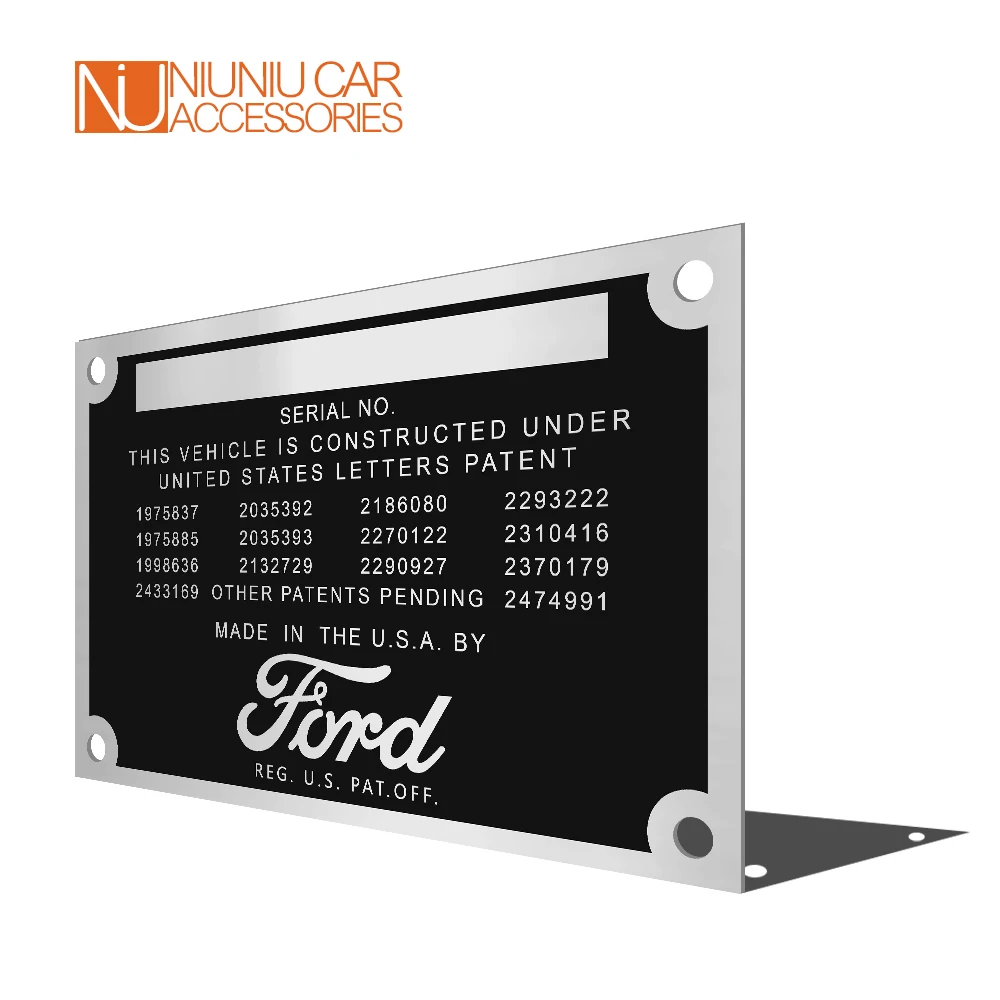 NON Stamped Ford Car Plain ID Plate or Pickup Truck Date Plate 1932 1933 1934 1935 1936