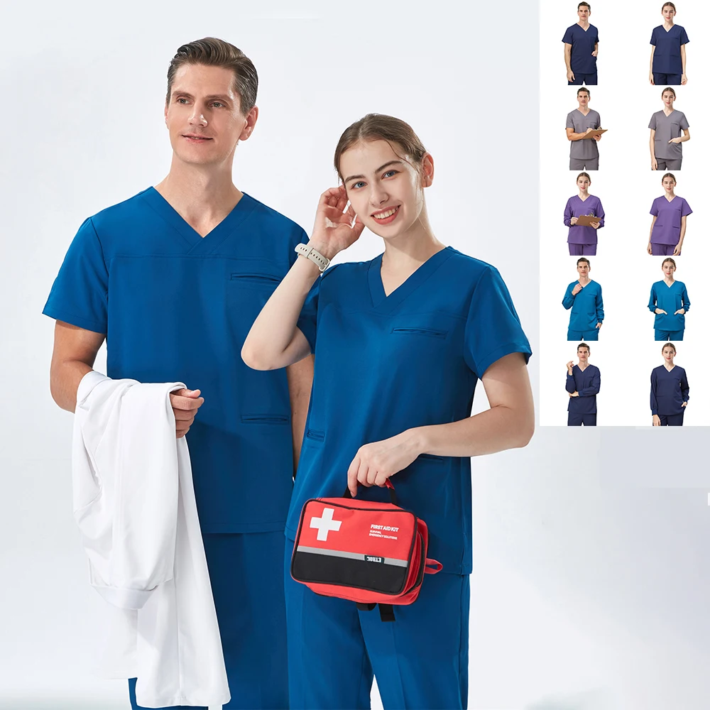 StretchMedicalUniformsEnfermeraClinicalClothesScrubsSetfor