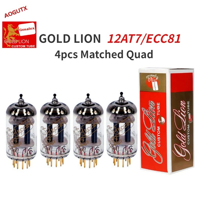 Aogutx   Gold Lion 12AT7 ECC81 B739 Vacuum Tube Upgrade 6201 6J8P 6SJ7 EF86 HIFI Audio Valve Electronic Tube Amplifier Diy 2
