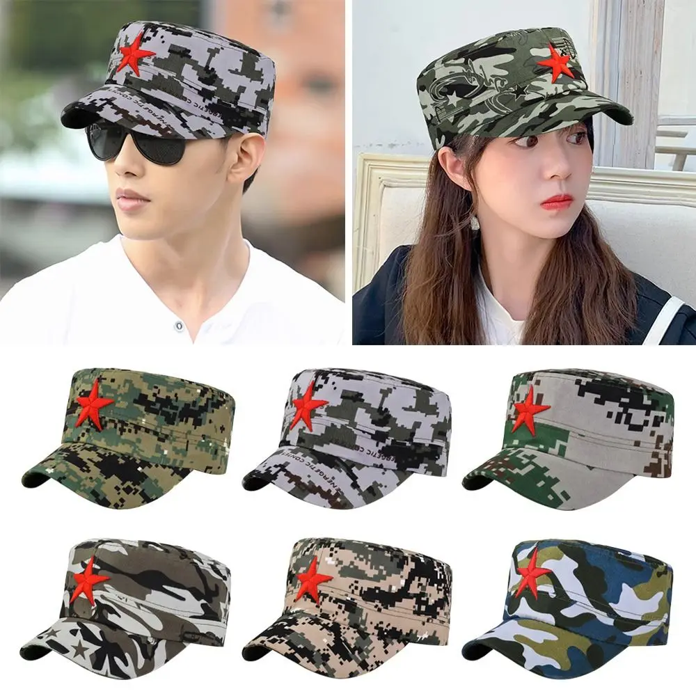 

Polyester Army Hat Men Adjustable Casual Cadet Hat Breathable Baseball Cap