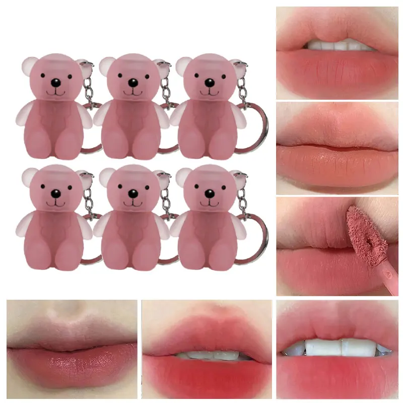 Bear Velvet Lip Clay White Silky Lip Glaze Lipstick lip makeup