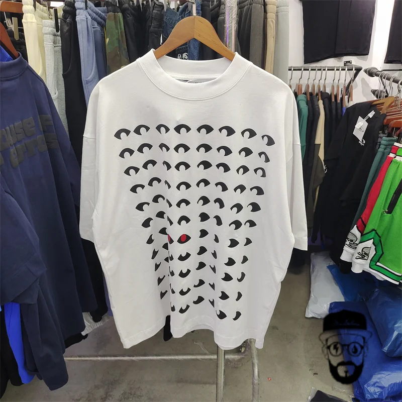 

Free shipping white cotton House of errors men and women's street clothing oversized loose T-shirt