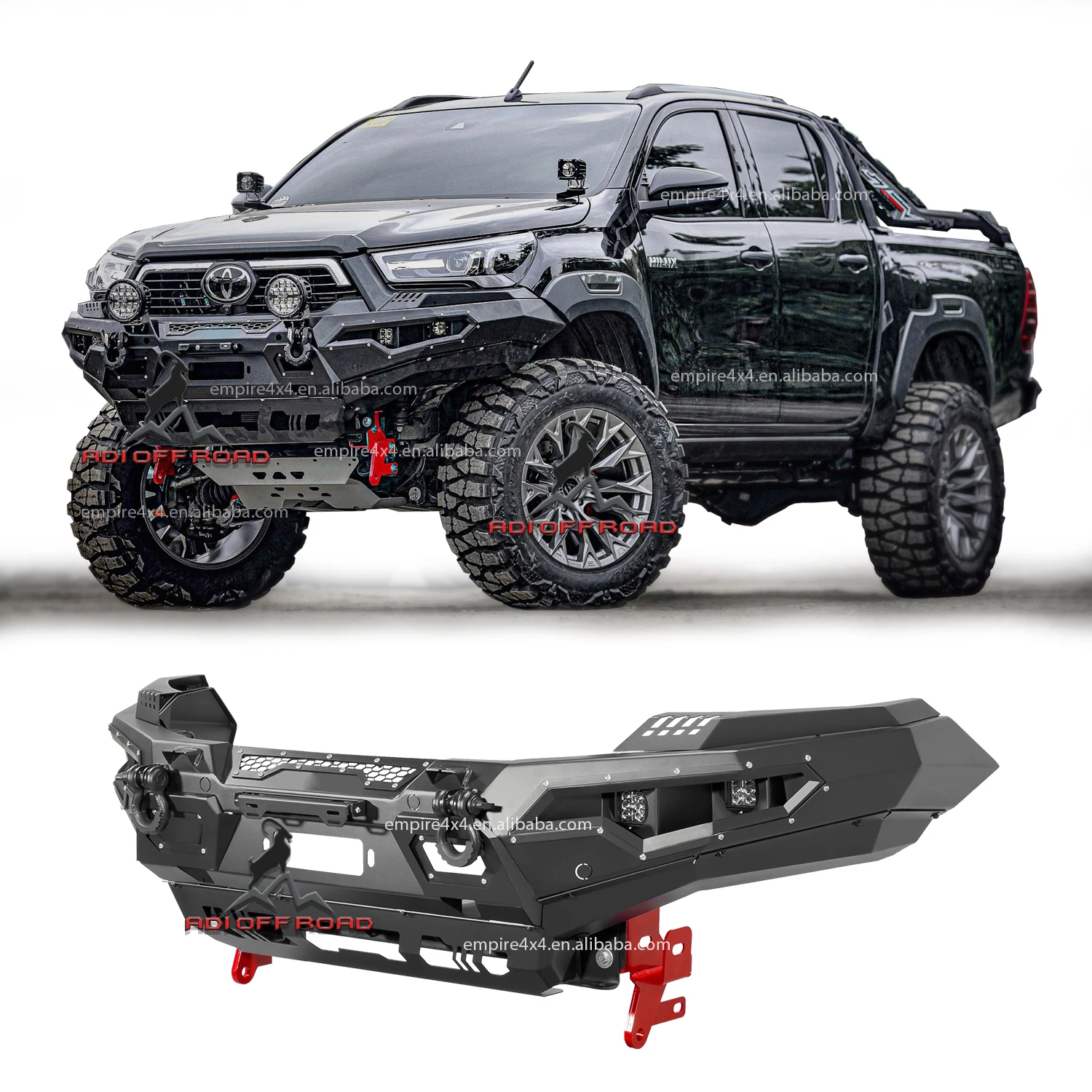 

Top 4x4 Pickup BULL BAR Steel front bumpers rear bumpers for -toyota hilux revo rogue Conquest vigo revo rocoo 2021 2022 2023