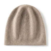 High Quality 100% Pure Cashmere Sweater For Winter Warmth, Ear Protection Hat, Solid Color Soft Hat For Both Men and Women 1