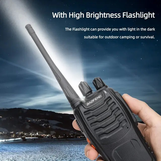  - 1/2 PCS Baofeng BF 888S Walkie Talkie UHF 400 470MHz 888s Long Range Two Way Ham Radios Transceiver for Hunting Hotel