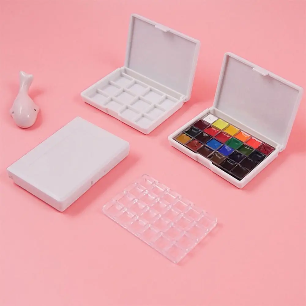 12/24 grid Watercolor Pigment Packaging Mini Handmade Moisturizing Storage Box Empty Watercolor Palette Art Supplies