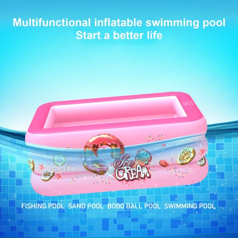 Children's Swimming Pool and Adult Large Family Removable Rectangular Frame Swimming Pool Summer PVC